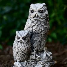 Stone Owl Sculpture Massive Owl Statue