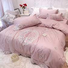 princess pink cotton luxury beddingsets