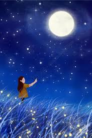 Mão Pintada Ilustração Noite Céu Estrelado, Lua, Star, Prados Ilustração  Imagem em Pngtree, Royalty Free | Night illustration, Night sky art, Night  sky painting
