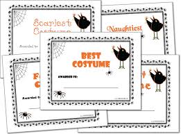 Halloween Costume Award Certificates Halloween Printables