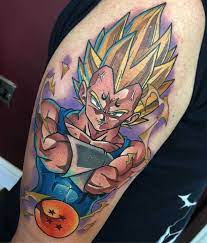 Vegeta is the strongest character in the dragon ball series and has several tattoo designs that include his signature long hair and clothes. Arte Decorativo Dragon Ball Z Tattoo Goku And Vegeta