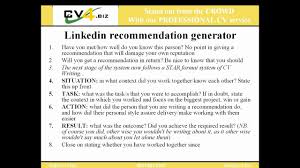 Linkedin Recommendation Examples Youtube