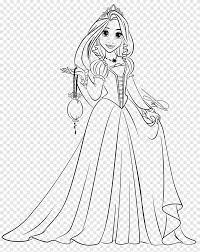 Mewarnai gambar putri salju snow white putri. Rapunzel Princess Aurora Disney Princess Drawing Coloring Book Disney Princess White Monochrome Png Pngegg