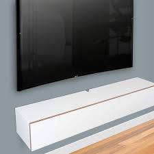 Blanca White Floating Tv Stand Wall