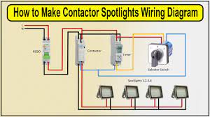 contactor spotlights wiring diagram
