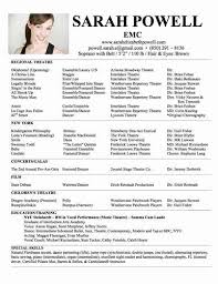 Music Resume For College Application Best Musical Theatre Resume