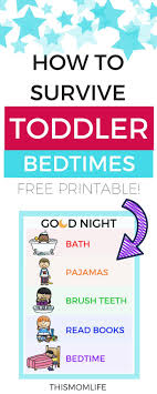 Toddler Life Secrets To Sleep Bedtime Routine Chart