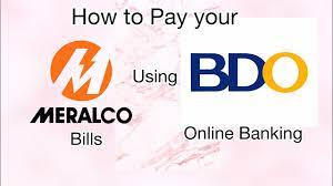 meralco bills using bdo banking