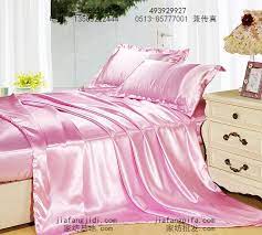 pink silk satin bedding set king size