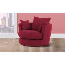 modern big round sofa chair in redcolor