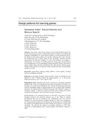pdf design patterns for learning games