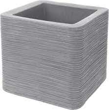 Get inspired by our extensive collection and turn your house into a green home. Large Cube Planter Ribbed Light Grey Plant Pot Square 39cm Wide Double Walled 8719202160871 Ebay