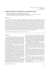 Pdf Match Analysis In Volleyball A Systematic Review