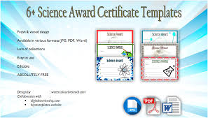 Download 6 Science Award Certificate Templates Free