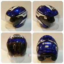 System helmet full face (helm shoei half face): Shoei J Force 3 Yamaha Blue Rm350 Blue Shoei Helmet Visor Bags Shoei Motorcycles Shoei Selangor Imotorbike My