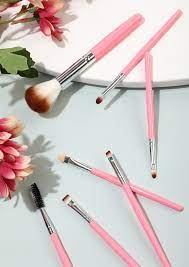 shine pink makeup brushes set
