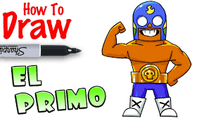El primo fires off a furious flurry of four fiery fists. How To Draw El Primo Brawl Stars Youtube