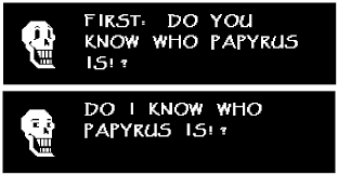 The text box log has changed: Papyrus Font Undertale
