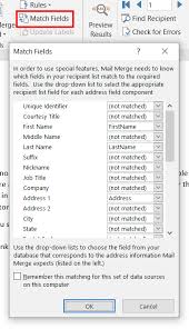 mail merge from ms word and excel