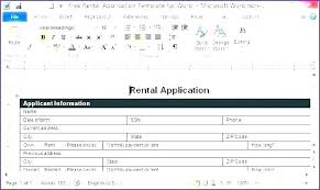 Job Application Template Microsoft Word Standard Form Free