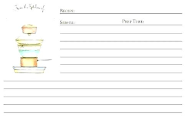 Recipe Index Card Template Free Download Protectors Open Office Book