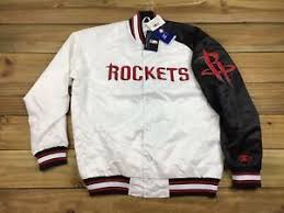 Details About Nwt Nba Starter Houston Rockets Dugout Opening Day Satin Jacket Xl White