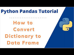 converting python dictionary to pandas