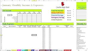 Personal Monthly Budget Template Excel Planner Daycare