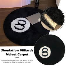 simulation billiards 8 ball rug round