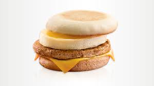 mcdonald sausage mcin with egg burger