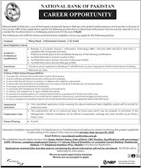 It has redefined its role and has moved from a public sector organisation into a modern commercial bank. National Bank Of Pakistan Nbp Jobs 2019 December Latest Pknewjobs