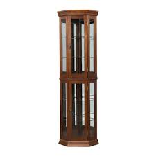medium wood corner china cabinet