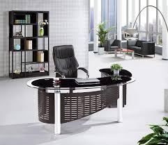 Glass Office Desk Modern Furniture In