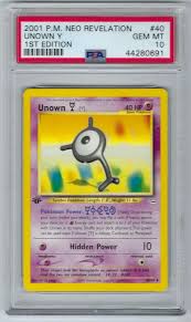 Pokémon Individual Cards Save 35%! UNOWN Y 40/64 Neo Revelation ⎜1st  Edition⎜ Uncommon M Pokemon Buy 4 Collectables sloopy.in