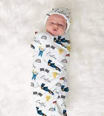 Baby Blanket Personalized Swaddle Set