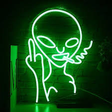 Aespa Smoking Alien Neon Signs Neon