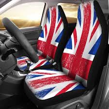 Uk Flag Auto Car Seat Covers Set Of 2