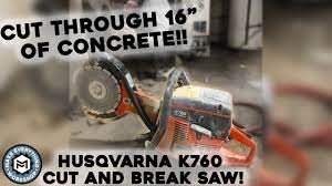 Cut Through 16" of Concrete?! Husqvarna Cut and Break Saw!| Tool Talk -  YouTube