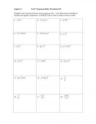 8 8th Grade Exponent Rules Worksheet Grade Chartsheet Net