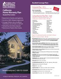 fidelity home warranty brochure fill