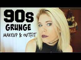 90s grunge inspired outfit makeup