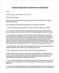 Sample Business Separation Agreement Template 9 Free Documents