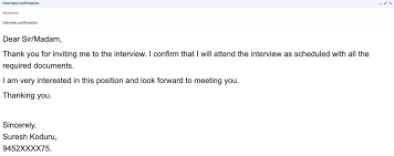 how to acknowledge interview email