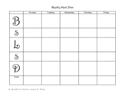 Blank Weekly Meal Planner Template Love That It Has 2