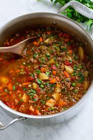 hamburger soup cooking cly