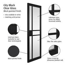 City Black Clear Glass Industrial Style