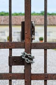 gate chain texture iron rust