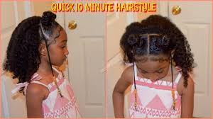 Afro hair, on one hand, is enough to make almost all hairstyles used by the black people of african american ethnicity. Quick Easy 10 Minute Kids Girls Natural Hairstyles Back To School Protective Braid Hairstyle Youtube