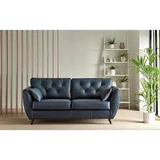 fabric hoxton leather 3 seater sofa