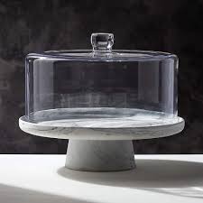 swirl cake stand with glass lid